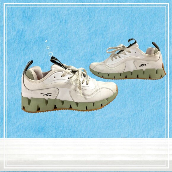 Reebok Zig Dynamica 4 Running Women's Sneakers White/Green Size 7.5 30106WWKV - Picture 11 of 12